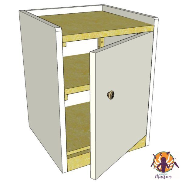 4-Table de chevet-ouvert-peint